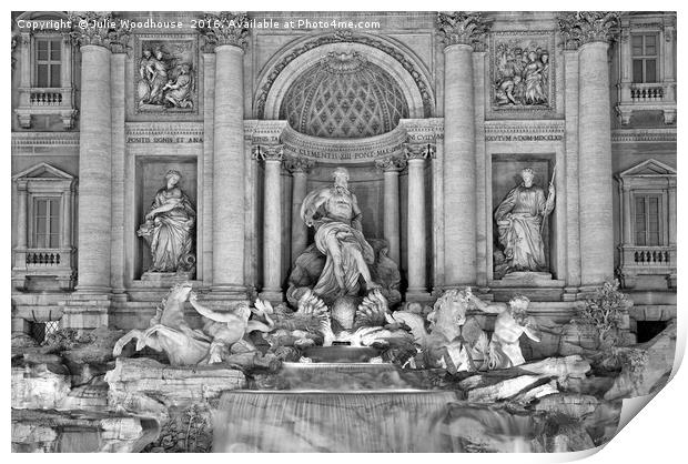 The Trevi Fountain Print by Julie Woodhouse