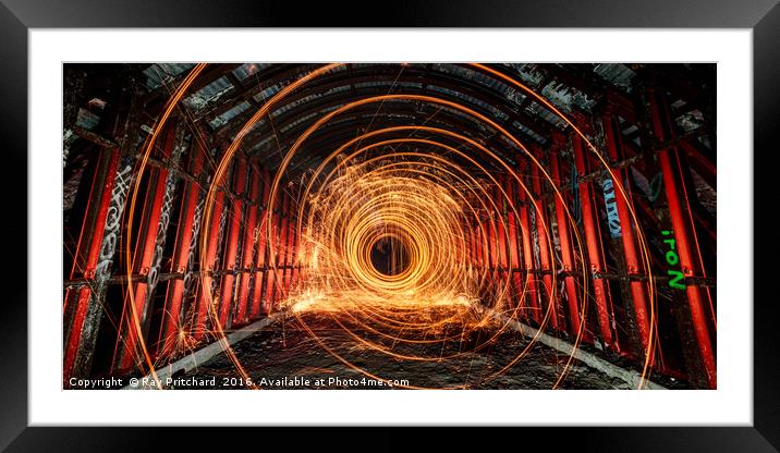 Underground Fire Framed Mounted Print by Ray Pritchard