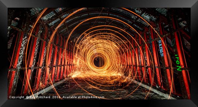 Underground Fire Framed Print by Ray Pritchard