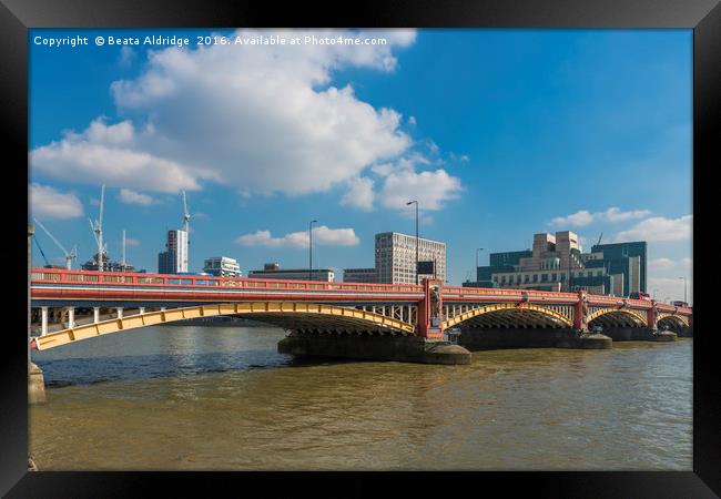 Vauxhall Bridge Framed Print by Beata Aldridge