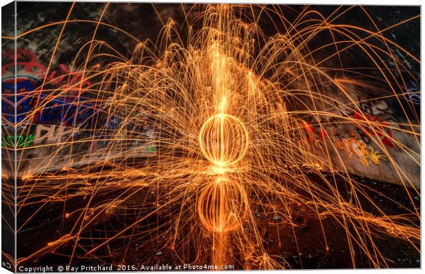 Orb of sparks Canvas Print by Ray Pritchard