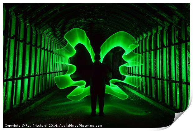 Green Angel Print by Ray Pritchard