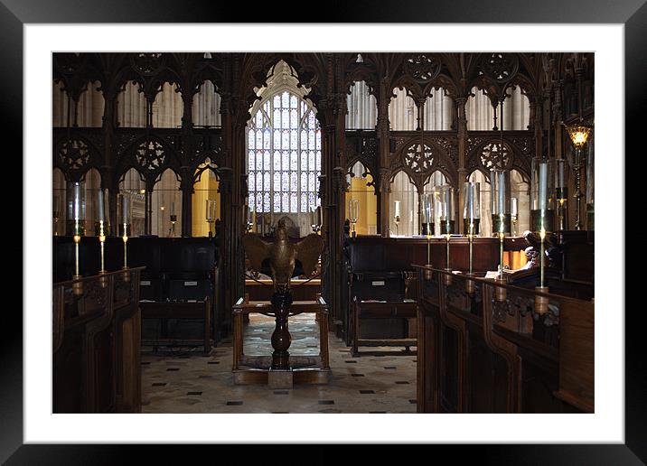 Winchester Cathedral Quire. Framed Mounted Print by Chris Day