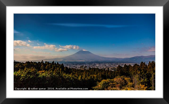 Mt Fuji Framed Mounted Print by safeer qamar