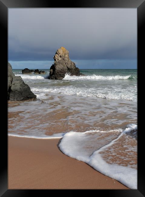 After the Rainbow on Sango Bay Framed Print by Maria Gaellman