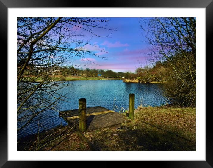 Lakeside view Framed Mounted Print by Derrick Fox Lomax