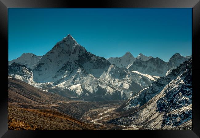Ama Dablam from Cho La Pass 2 Framed Print by Paul Andrews