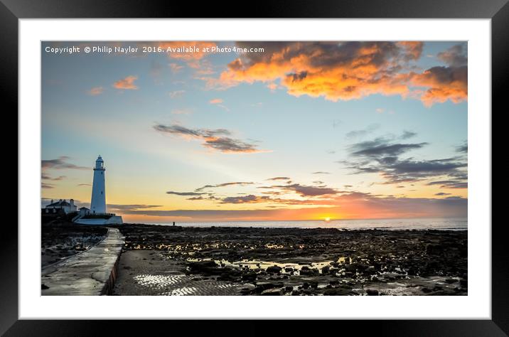 The amazing lighthouse St. Mary's  Framed Mounted Print by Naylor's Photography