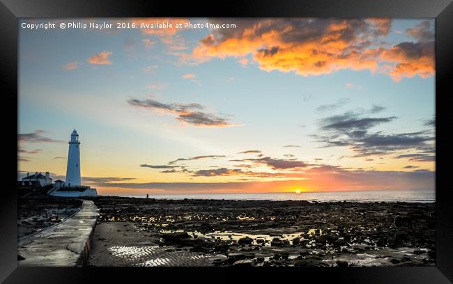 The amazing lighthouse St. Mary's  Framed Print by Naylor's Photography
