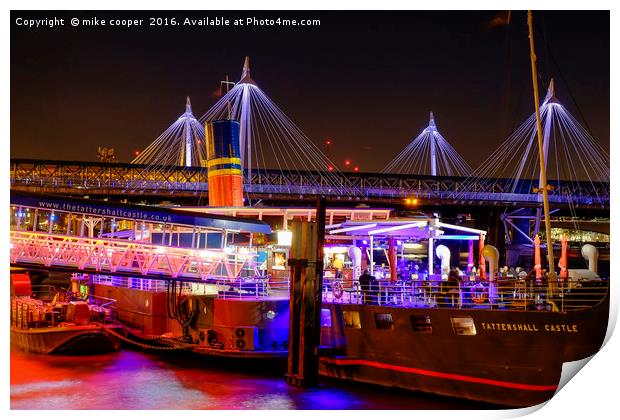 night out on the river Print by mike cooper