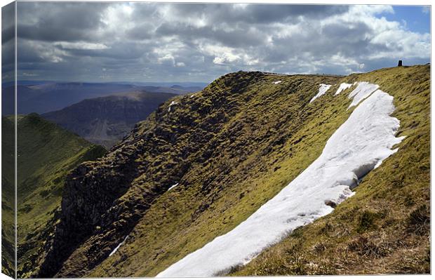 The top of Helvellyn Canvas Print by Stephen Mole