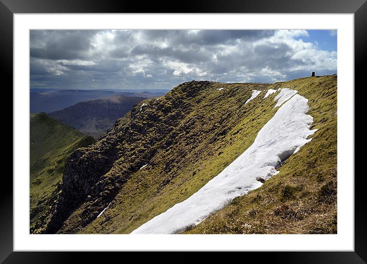 The top of Helvellyn Framed Mounted Print by Stephen Mole