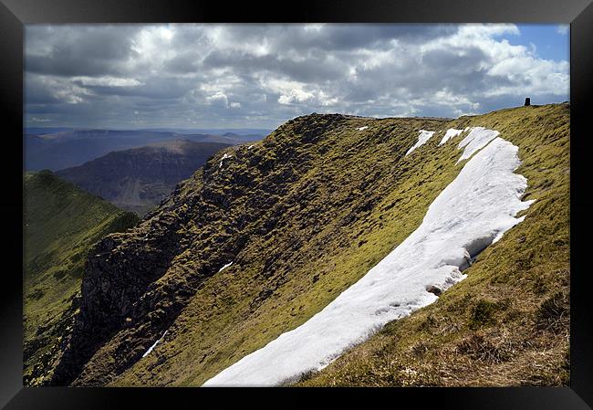 The top of Helvellyn Framed Print by Stephen Mole