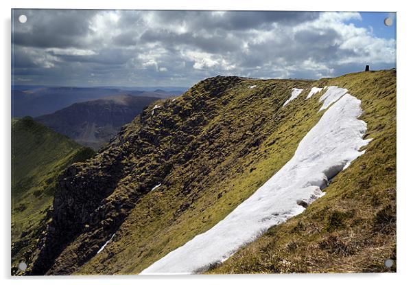 The top of Helvellyn Acrylic by Stephen Mole