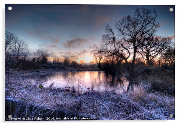 Winter Dawn Acrylic by Clive Ashton