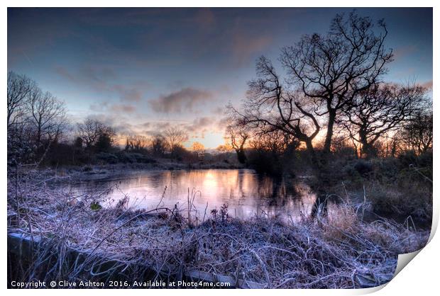 Winter Dawn Print by Clive Ashton