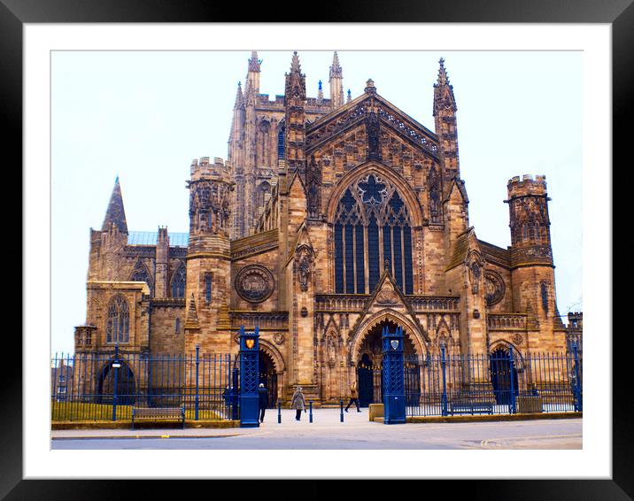 hereford cathedral entrance Framed Mounted Print by paul ratcliffe