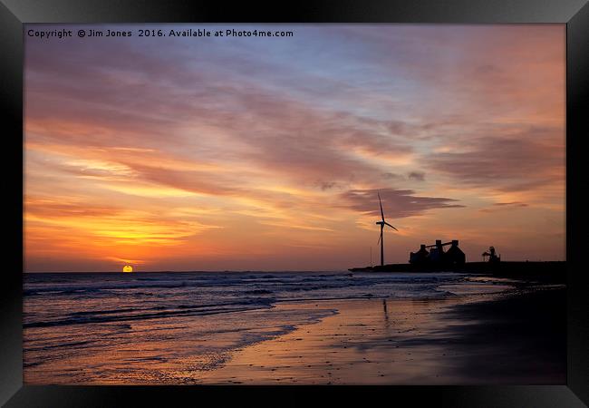North Sea Sunrise Framed Print by Jim Jones