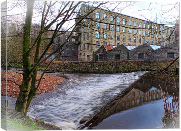           Woodend Mill Mossley Canvas Print by Andy Smith