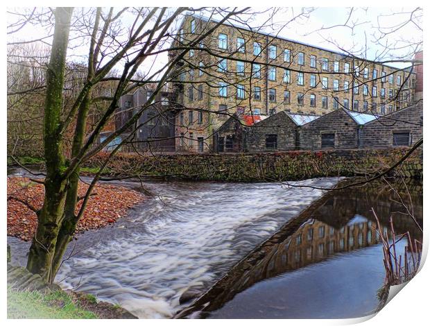           Woodend Mill Mossley Print by Andy Smith