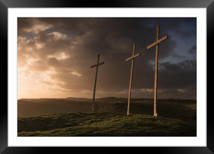 Folkestone Crosses Framed Mounted Print by Ian Hufton