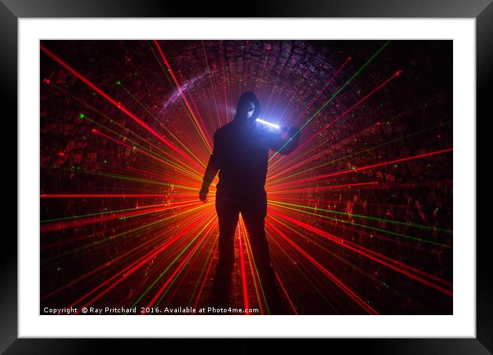 Light Painter Framed Mounted Print by Ray Pritchard