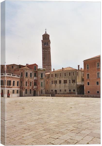 Venice bell tower Canvas Print by rachael purdy