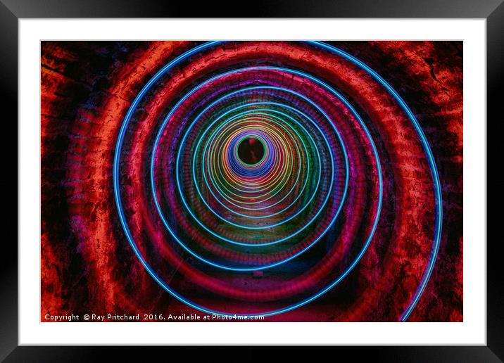 Light Vortex Framed Mounted Print by Ray Pritchard