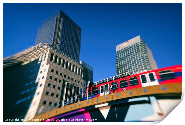 Canary Wharf Commute Print by Jasna Buncic