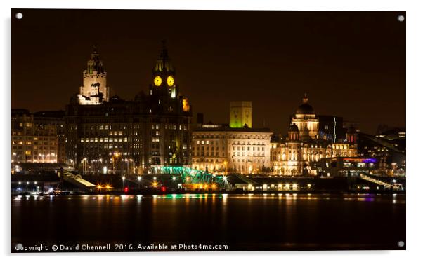Liverpool 3 Graces Acrylic by David Chennell