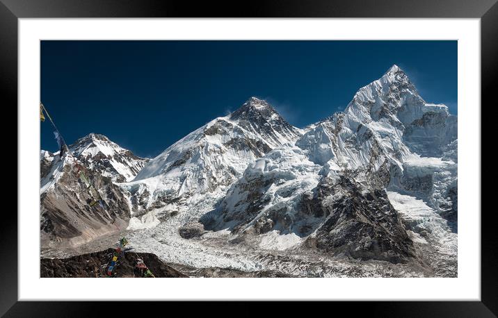 Everest Base Camp Framed Mounted Print by Paul Andrews