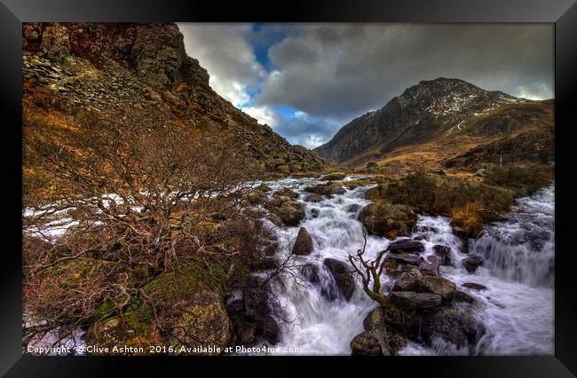 Tryfan Framed Print by Clive Ashton