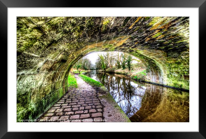 Lancaster canal bridge Trailes Framed Mounted Print by Chris Barker