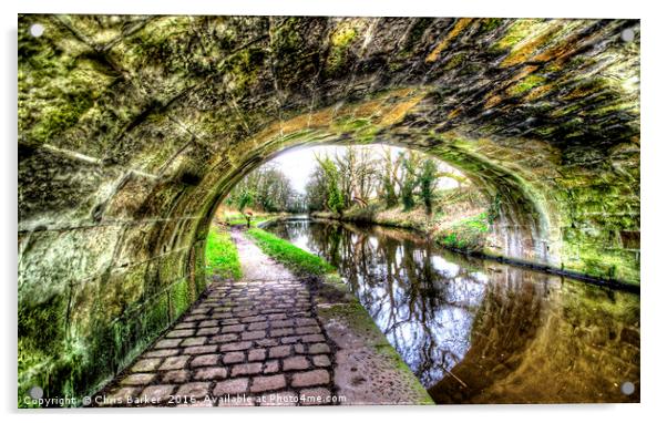 Lancaster canal bridge Trailes Acrylic by Chris Barker