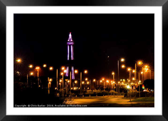 Blackpool tower Framed Mounted Print by Chris Barker