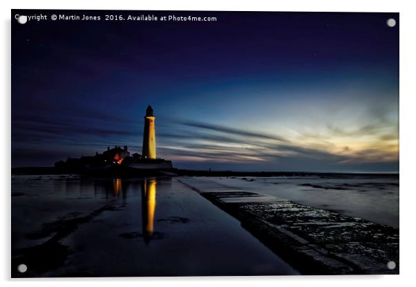 First light at St Marys Lighthouse Acrylic by K7 Photography