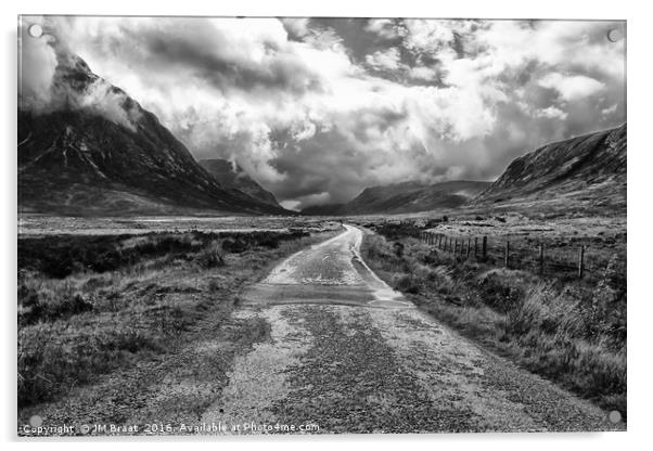 The Path Through Glen Coe  Acrylic by Jane Braat