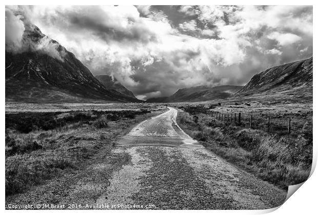 The Path Through Glen Coe  Print by Jane Braat