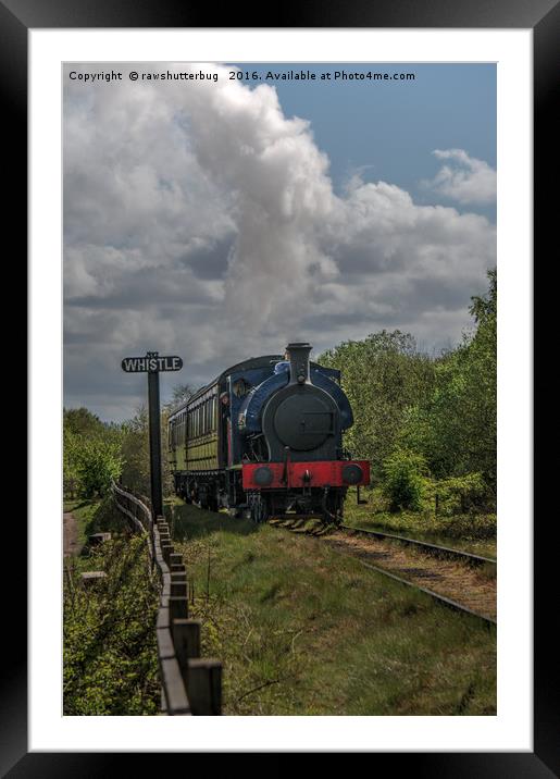 Chasewater Steam Locomotive Framed Mounted Print by rawshutterbug 