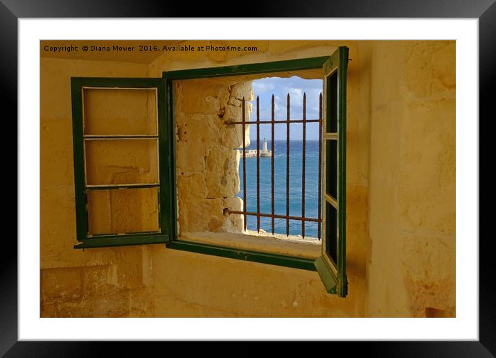 Fort Saint Elmo Valletta Framed Mounted Print by Diana Mower