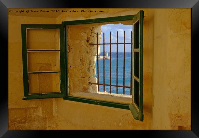Fort Saint Elmo Valletta Framed Print by Diana Mower