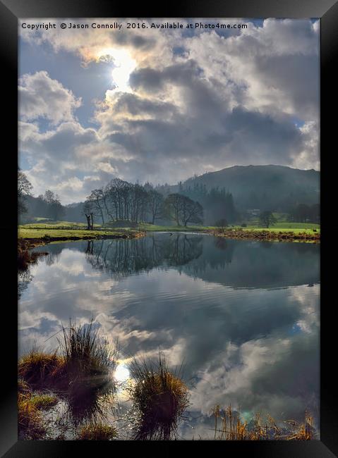 River Brathay Reflections Framed Print by Jason Connolly