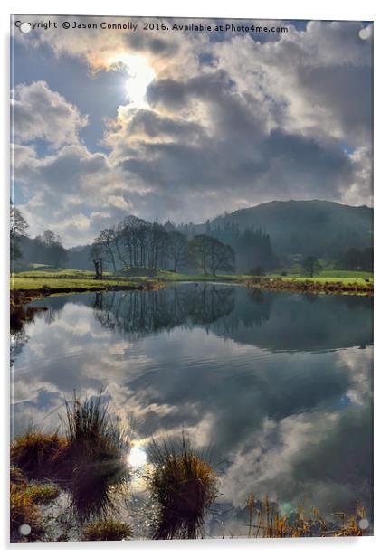River Brathay Reflections Acrylic by Jason Connolly