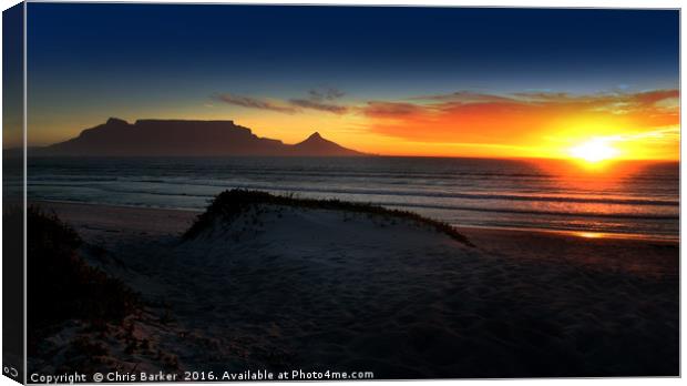 Cape town Sunset Canvas Print by Chris Barker