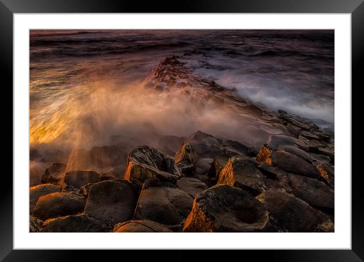 The Giants Causeway, Northern Ireland Framed Mounted Print by Dave Hudspeth Landscape Photography