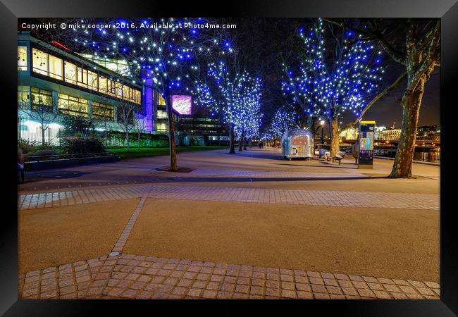 south bank tree lights Framed Print by mike cooper