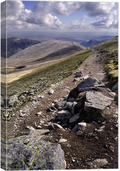 Ridge on Helvellyn Canvas Print by Stephen Mole