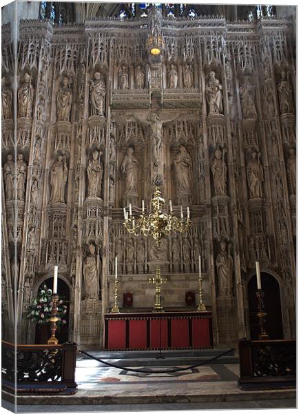 Winchester Cathedral High Altar Canvas Print by Chris Day