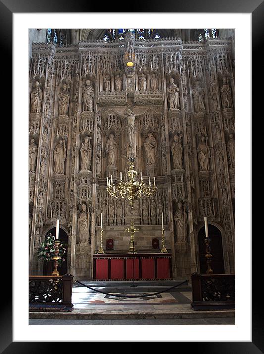 Winchester Cathedral High Altar Framed Mounted Print by Chris Day