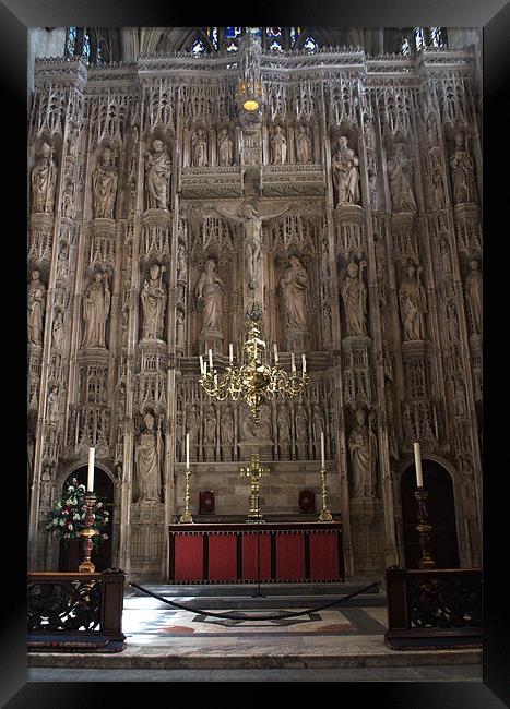 Winchester Cathedral High Altar Framed Print by Chris Day